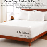 Hotel Soft Bed Sheet Set- Bedding Sheets & Pillowcases -Breathable Bedding - Wrinkle, Fade, Stain Resistant-Deep Pocket Flat Fitted Bed Sheet Set(White,Single) In Australia - Darrahopens