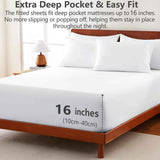 Hotel Soft Bed Sheet Set- Bedding Sheets & Pillowcases -Breathable Bedding - Wrinkle, Fade, Stain Resistant-Deep Pocket Flat Fitted Bed Sheet Set(Raw white,Single) In Australia - Darrahopens