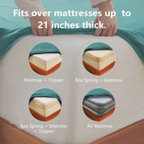 Hotel Soft Bed Sheet Set- Bedding Sheets & Pillowcases -Breathable Bedding - Wrinkle, Fade, Stain Resistant-Deep Pocket Flat Fitted Bed Sheet Set(Biscay blue,Single) In Australia - Darrahopens