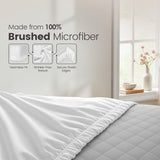 Hotel Quality Fitted Sheet - 1 Piece Fitted Sheet  -Breathable Bedding - Wrinkle, Fade, Stain Resistant- 16inch/40cm Deep Pocket Fitted Bed Sheet-Wrinkle and Fade Resistant,(White,Single)