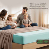 Hotel Quality Fitted Sheet - 1 Piece Fitted Sheet  -Breathable Bedding - Wrinkle, Fade, Stain Resistant- 16inch/40cm Deep Pocket Fitted Bed Sheet-Wrinkle and Fade Resistant,(Ice blue,Single) In Australia - Darrahopens