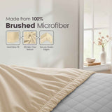 Hotel Quality Fitted Sheet - 1 Piece Fitted Sheet  -Breathable Bedding - Wrinkle, Fade, Stain Resistant- 16inch/40cm Deep Pocket Fitted Bed Sheet-Wrinkle and Fade Resistant,(Cream White,Single) In Australia - Darrahopens