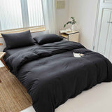 Hotel Soft Microfiber Duvet Cover Set-2000TC Quilt Cover Set & Pillowcases -1 Donna Cover Zipper Closure & 1 x Pillowcases-Breathable Bedding - Wrinkle, Fade, Stain Resistant(Black,Super King) In Australia - Darrahopens