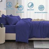 Hotel Soft Microfiber Duvet Cover Set-2000TC Quilt Cover Set & Pillowcases -1 Donna Cover Zipper Closure & 1 x Pillowcases-Breathable Bedding - Wrinkle, Fade, Stain Resistant(Royal blue,Super King)