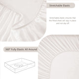 Hotel Soft Bed Sheet Set- Bedding Sheets & Pillowcases -Breathable Bedding - Wrinkle, Fade, Stain Resistant-Deep Pocket Flat Fitted Bed Sheet Set(White,Super King)