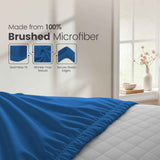 Hotel Quality Fitted Sheet - 1 Piece Fitted Sheet  -Breathable Bedding - Wrinkle, Fade, Stain Resistant- 16inch/40cm Deep Pocket Fitted Bed Sheet-Wrinkle and Fade Resistant,(Royal blue,Super King)