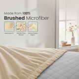 Hotel Quality Fitted Sheet - 1 Piece Fitted Sheet  -Breathable Bedding - Wrinkle, Fade, Stain Resistant- 16inch/40cm Deep Pocket Fitted Bed Sheet-Wrinkle and Fade Resistant,(Cream White,Super King) In Australia - Darrahopens