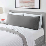 Ultra Soft Microfiber Body Pillow Cover/Pillowcases with Envelope-style pocket (50cm x 150cm Body Pillow Cover,Grey )
