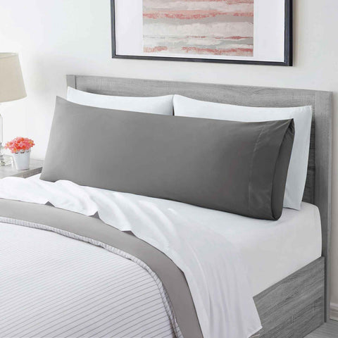 Ultra Soft Microfiber Body Pillow Cover/Pillowcases with Envelope-style pocket (50cm x 150cm Body Pillow Cover,Grey )