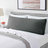 Ultra Soft Microfiber Body Pillow Cover/Pillowcases with Envelope-style pocket (50cm x 150cm Body Pillow Cover,Dark gray)