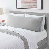Ultra Soft Microfiber Body Pillow Cover/Pillowcases with Envelope-style pocket (50cm x 150cm Body Pillow Cover,Silver-gray)