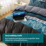 3 Piece Hotel Soft Microfiber Quilt Cover Set-2000TC Duvet/Donna Cover Set & Pillowcases -1 Quilt Cover Zipper Closure & 1 x Pillowcases-Breathable Bedding - Wrinkle, Fade, Stain Resistant(Bohemian,Double)