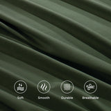 4 Piece Bed Sheet Set- Bedding Sheets & Pillowcases -Breathable Bedding - Wrinkle, Fade, Stain Resistant-Deep Pocket Flat Fitted Bed Sheet Set(Olive green,Double)