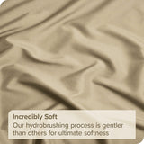 4 Piece Bed Sheet Set- Bedding Sheets & Pillowcases -Breathable Bedding - Wrinkle, Fade, Stain Resistant-Deep Pocket Flat Fitted Bed Sheet Set(Camel Beige,Double)
