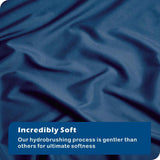 3 Piece Hotel Soft Microfiber Quilt Cover Set-2000TC Duvet/Donna Cover Set & Pillowcases -1 Quilt Cover Zipper Closure & 1 x Pillowcases-Breathable Bedding - Wrinkle, Fade, Stain Resistant(Navy,King)
