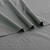 4 Piece Bed Sheet Set- Bedding Sheets & Pillowcases -Breathable Bedding - Wrinkle, Fade, Stain Resistant-Deep Pocket Flat Fitted Bed Sheet Set(Grey,King)