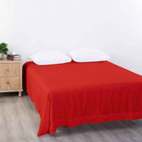 Elegant Comfort Premium Hotel Quality 1-Piece King Flat Sheet, Luxury and Softest 2000 Thread Count Bedding Flat Sheet(King,Red)