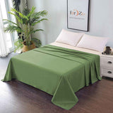 Elegant Comfort Premium Hotel Quality 1-Piece King Flat Sheet, Luxury and Softest 2000 Thread Count Bedding Flat Sheet(King,Olive green)