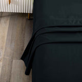 Elegant Comfort Premium Hotel Quality 1-Piece King Single Flat Sheet, Luxury and Softest 2000 Thread Count Bedding Flat Sheet(King Single,Black)