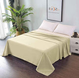 Elegant Comfort Premium Hotel Quality 1-Piece Queen Flat Sheet, Luxury and Softest 2000 Thread Count Bedding Flat Sheet(Queen,Cream White)