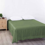 Elegant Comfort Premium Hotel Quality 1-Piece Single Flat Sheet, Luxury and Softest 2000 Thread Count Bedding Flat Sheet(Single,Olive green)