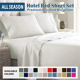 4 Piece Bed Sheet Set- Bedding Sheets & Pillowcases -Breathable Bedding - Wrinkle, Fade, Stain Resistant-Deep Pocket Flat Fitted Bed Sheet Set(Raw white,Super King)