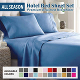 4 Piece Bed Sheet Set- Bedding Sheets & Pillowcases -Breathable Bedding - Wrinkle, Fade, Stain Resistant-Deep Pocket Flat Fitted Bed Sheet Set(Ocean,Super King)