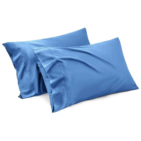 1000TC Ultra Soft Microfiber Pillowcases,Pair of Standard Pillow Covers,（Ocean, Standard Size, 48x74 cm)