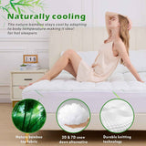 800GSM Mattress Topper Viscose Derived from Bamboo, Thick Pillowtop Fitted Mattress Cover with 45cm Deep Skirt - Machine Washable Hypoallergenic(Double,Green)