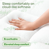 800GSM Mattress Topper Viscose Derived from Bamboo, Thick Pillowtop Fitted Mattress Cover with 45cm Deep Skirt - Machine Washable Hypoallergenic（King Single,Green）