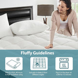 1000GSM Mattress Topper Viscose Derived from Bamboo, Thick Pillowtop Fitted Mattress Cover with 45cm Deep Skirt - Machine Washable Hypoallergenic(Queen,,Black)