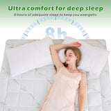 800GSM Mattress Topper Viscose Derived from Bamboo, Thick Pillowtop Fitted Mattress Cover with 45cm Deep Skirt - Machine Washable Hypoallergenic(Queen,,Green)