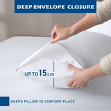 4 Piece Hotel Bamboo Cooling Sheet Set -Ultra Soft 2000TC Breathable Bed Sheets Set with 37 Centimetre Deep Pocket-Cooling Sheets for Hot Sleepers(White,Super King)