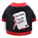 DROOLING DOG Pet Dog Cat Clothes Cotton T Shirt Black with Red Edge (Envelope) XS