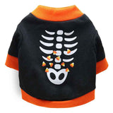 DROOLING DOG Pet Dog Cat Clothes Cotton T Shirt Black Orange edge (Fishbone) M
