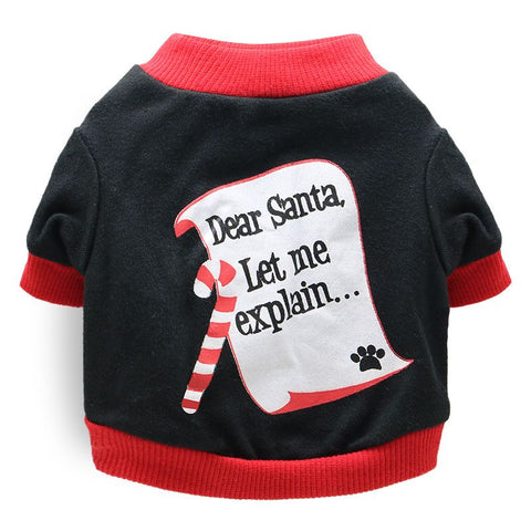 DROOLING DOG Pet Dog Cat Clothes Cotton T Shirt Black with Red Edge (Envelope)