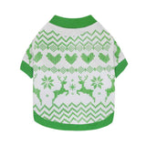 DROOLING DOG Pet Dog Cat Clothes Cotton T Shirt White background with green edge (Fawn)