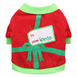 DROOLING DOG Pet Dog Cat Clothes Cotton T Shirt Red Green Edge (Envelope)