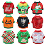 DROOLING DOG Pet Dog Cat Clothes Cotton T Shirt Red Green Edge (Envelope)
