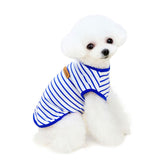 DADAGOU Dog Vest Cotton Striped Casual Pet Clothing 21 Casual Striped Vest-Green L