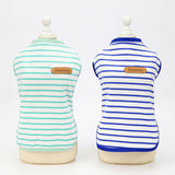 DADAGOU Dog Vest Cotton Striped Casual Pet Clothing 21 Casual Striped Vest-Blue XL