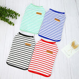 DADAGOU Dog Vest Cotton Striped Casual Pet Clothing 21 Casual Striped Vest-Red