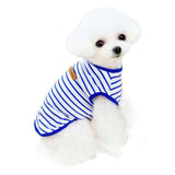 DADAGOU Dog Vest Cotton Striped Casual Pet Clothing 21 Casual Striped Vest-Black XL