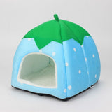 Strawberry Pet Nest Suede Small Dog Cat Bed Pink XL(48*48*48) is suitable for about 16 Jin