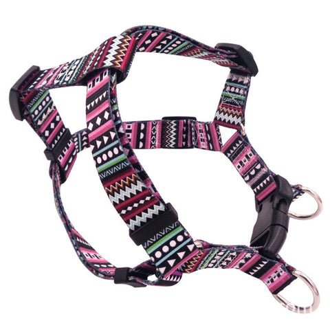 DEYUAN Bohemian Dog Harness Polyester Bomi Purple S:1.5*32-45cm