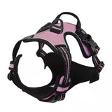 Micardi Reflective Dog Harness Vest Leash Pink