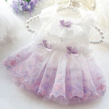 Accope Pet Dress Cotton Princess Style Summer Palace gold XS