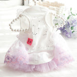 Accope Pet Dress Cotton Princess Style Summer Palace gold XS