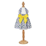 Leisure Darling Pet Dog Dress Cotton Princess Style Navy blue 14/L