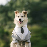 Pet Suit Dog Tuxedo Wedding little tail Polyester Khaki L